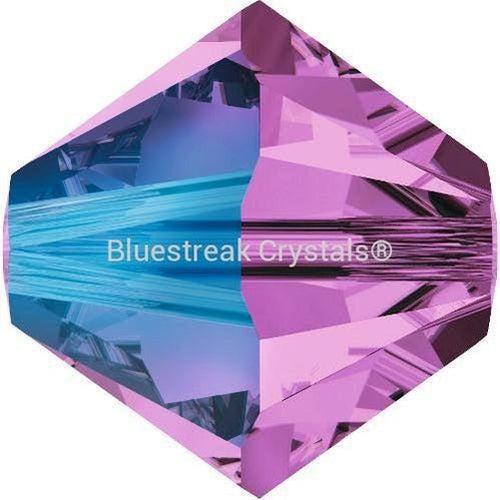 Swarovski Crystal Beads Bicone (5328) Amethyst Shimmer-Swarovski Crystal Beads-3mm - Pack of 25-Bluestreak Crystals