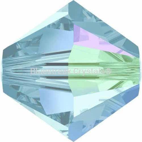 Swarovski Crystal Beads Bicone (5328) Aquamarine AB-Swarovski Crystal Beads-3mm - Pack of 25-Bluestreak Crystals