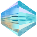 Swarovski Crystal Beads Bicone (5328) Aquamarine AB - Bluestreak Crystals