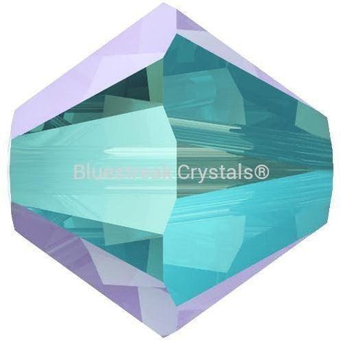 Swarovski Crystal Beads Bicone (5328) Aquamarine Shimmer 2X-Swarovski Crystal Beads-3mm - Pack of 25-Bluestreak Crystals