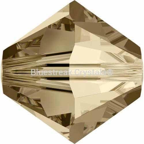 Swarovski Crystal Beads Bicone (5328) Crystal Golden Shadow-Swarovski Crystal Beads-2.5mm - Pack of 25-Bluestreak Crystals