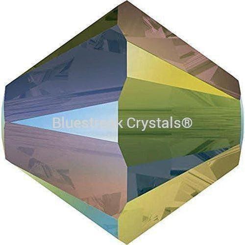 Swarovski Crystal Beads Bicone (5328) Crystal Iridescent Green 2X-Swarovski Crystal Beads-4mm - Pack of 25-Bluestreak Crystals
