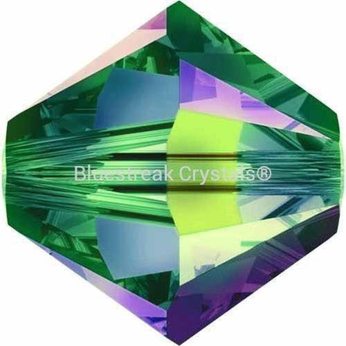 Swarovski Crystal Beads Bicone (5328) Crystal Vitrail Medium-Swarovski Crystal Beads-3mm - Pack of 25-Bluestreak Crystals