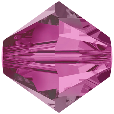 Serinity Crystal Beads Bicone (5328) Fuchsia - Bluestreak Crystals