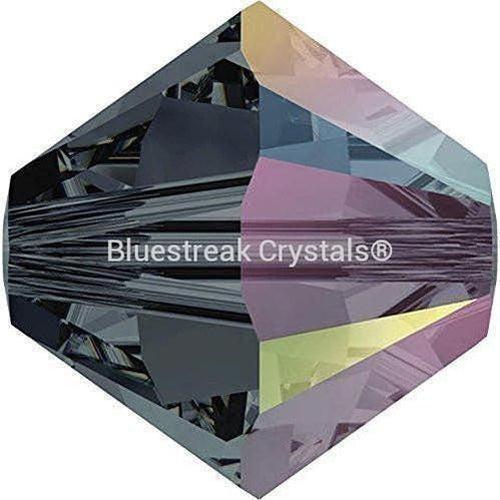 Swarovski Crystal Beads Bicone (5328) Graphite AB-Swarovski Crystal Beads-4mm - Pack of 25-Bluestreak Crystals