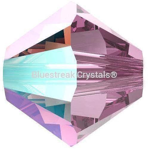 Swarovski Crystal Beads Bicone (5328) Light Amethyst Shimmer-Swarovski Crystal Beads-3mm - Pack of 25-Bluestreak Crystals