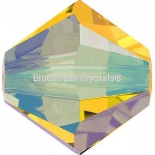 Swarovski Crystal Beads Bicone (5328) Light Colorado Topaz Shimmer 2X-Swarovski Crystal Beads-3mm - Pack of 50-Bluestreak Crystals