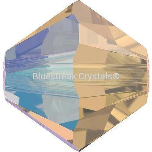Swarovski Crystal Beads Bicone (5328) Light Colorado Topaz Shimmer-Swarovski Crystal Beads-3mm - Pack of 25-Bluestreak Crystals