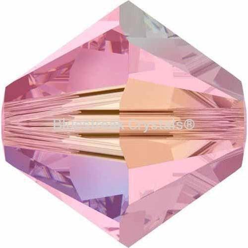 Swarovski Crystal Beads Bicone (5328) Light Rose AB 2X-Swarovski Crystal Beads-3mm - Pack of 25-Bluestreak Crystals