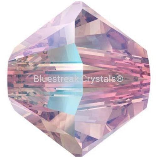 Swarovski Crystal Beads Bicone (5328) Light Rose Shimmer 2X-Swarovski Crystal Beads-3mm - Pack of 25-Bluestreak Crystals