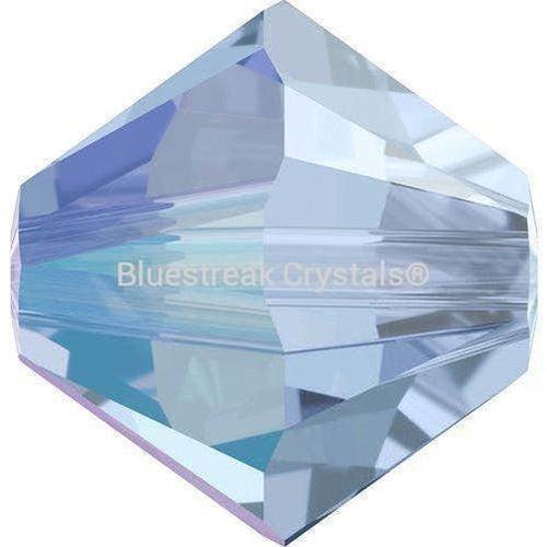 Swarovski Crystal Beads Bicone (5328) Light Sapphire Shimmer-Swarovski Crystal Beads-3mm - Pack of 25-Bluestreak Crystals