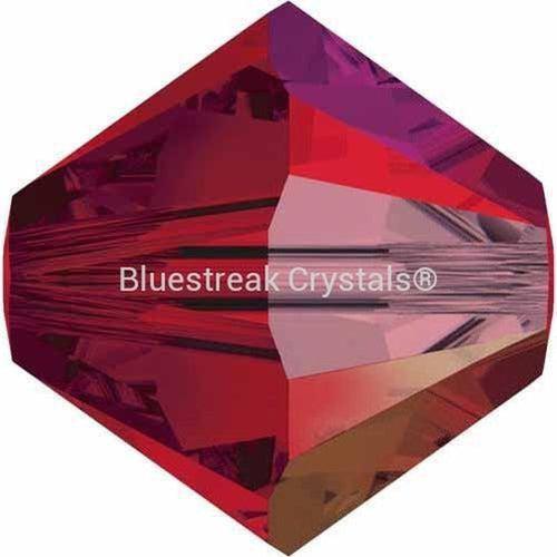 Swarovski Crystal Beads Bicone (5328) Light Siam AB-Swarovski Crystal Beads-3mm - Pack of 25-Bluestreak Crystals