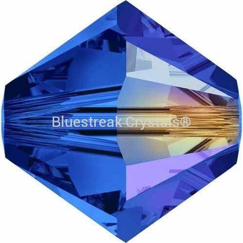 Swarovski Crystal Beads Bicone (5328) Sapphire AB-Swarovski Crystal Beads-3mm - Pack of 25-Bluestreak Crystals