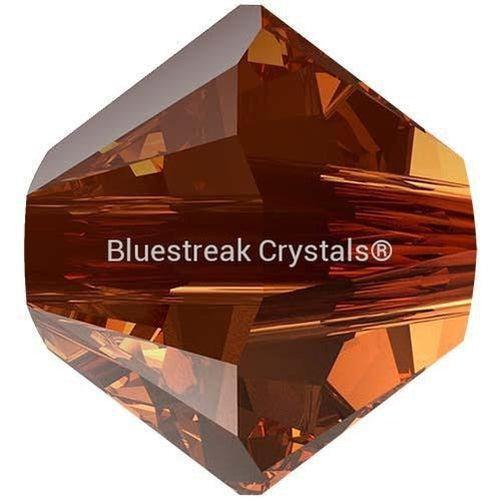 Swarovski Crystal Beads Bicone (5328) Smoked Amber-Swarovski Crystal Beads-3mm - Pack of 25-Bluestreak Crystals