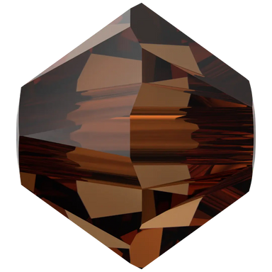 Serinity Crystal Beads Bicone (5328) Smoked Amber - Bluestreak Crystals