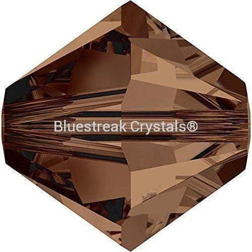 Swarovski Crystal Beads Bicone (5328) Smoked Topaz-Swarovski Crystal Beads-3mm - Pack of 25-Bluestreak Crystals