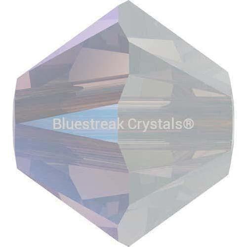 Swarovski Crystal Beads Bicone (5328) White Opal Shimmer-Swarovski Crystal Beads-3mm - Pack of 25-Bluestreak Crystals