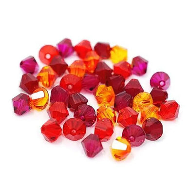 Swarovski Crystal Beads Bicone Mix (5328) Reds - Bluestreak Crystals