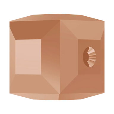 Swarovski Crystal Beads Cube (5601) Crystal Rose Gold 2X - Bluestreak Crystals