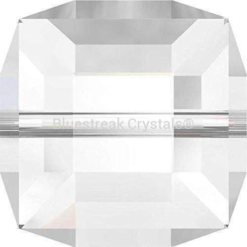 Swarovski Crystal Beads Cube (5601) Crystal-Swarovski Crystal Beads-4mm - Pack of 5-Bluestreak Crystals