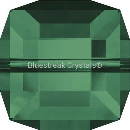 Swarovski Crystal Beads Cube (5601) Emerald-Swarovski Crystal Beads-4mm - Pack of 5-Bluestreak Crystals