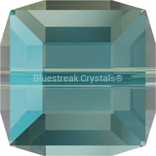 Swarovski Crystal Beads Cube (5601) Erinite Shimmer-Swarovski Crystal Beads-4mm - Pack of 5-Bluestreak Crystals