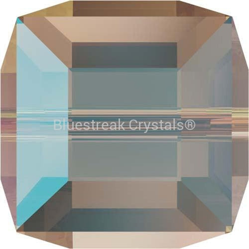Swarovski Crystal Beads Cube (5601) Light Colorado Topaz Shimmer-Swarovski Crystal Beads-4mm - Pack of 5-Bluestreak Crystals