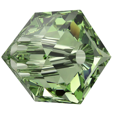 Swarovski Crystal Beads Cube (5601) Recreated Peridot - Bluestreak Crystals