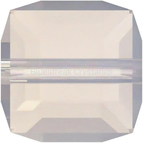 Swarovski Crystal Beads Cube (5601) White Opal-Swarovski Crystal Beads-4mm - Pack of 5-Bluestreak Crystals