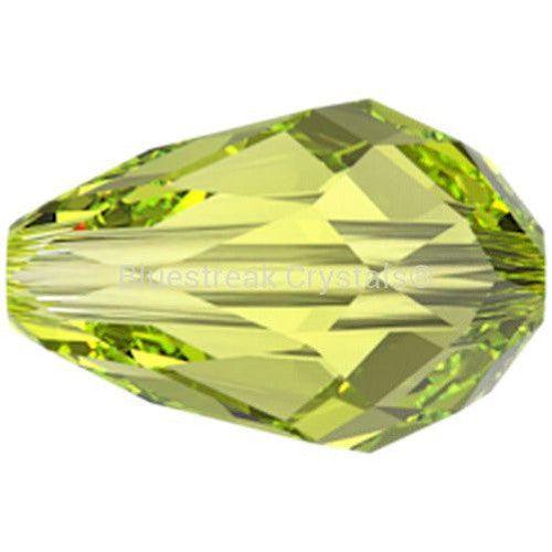 Swarovski Crystal Beads Drop (5500) Citrus Green-Swarovski Crystal Beads-9mm - Pack of 5-Bluestreak Crystals