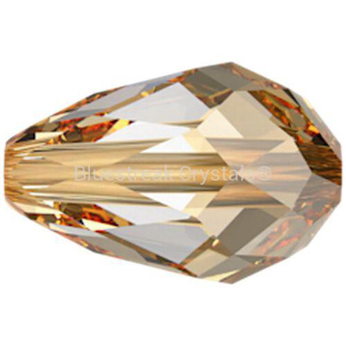 Swarovski Crystal Beads Drop (5500) Crystal Golden Shadow-Swarovski Crystal Beads-9mm - Pack of 5-Bluestreak Crystals