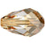 Swarovski Crystal Beads Drop (5500) Crystal Golden Shadow-Swarovski Crystal Beads-9mm - Pack of 5-Bluestreak Crystals