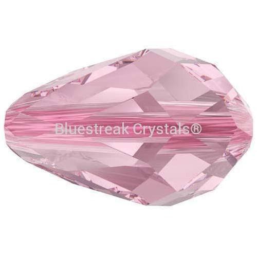 Swarovski Crystal Beads Drop (5500) Light Rose-Swarovski Crystal Beads-9mm - Pack of 5-Bluestreak Crystals