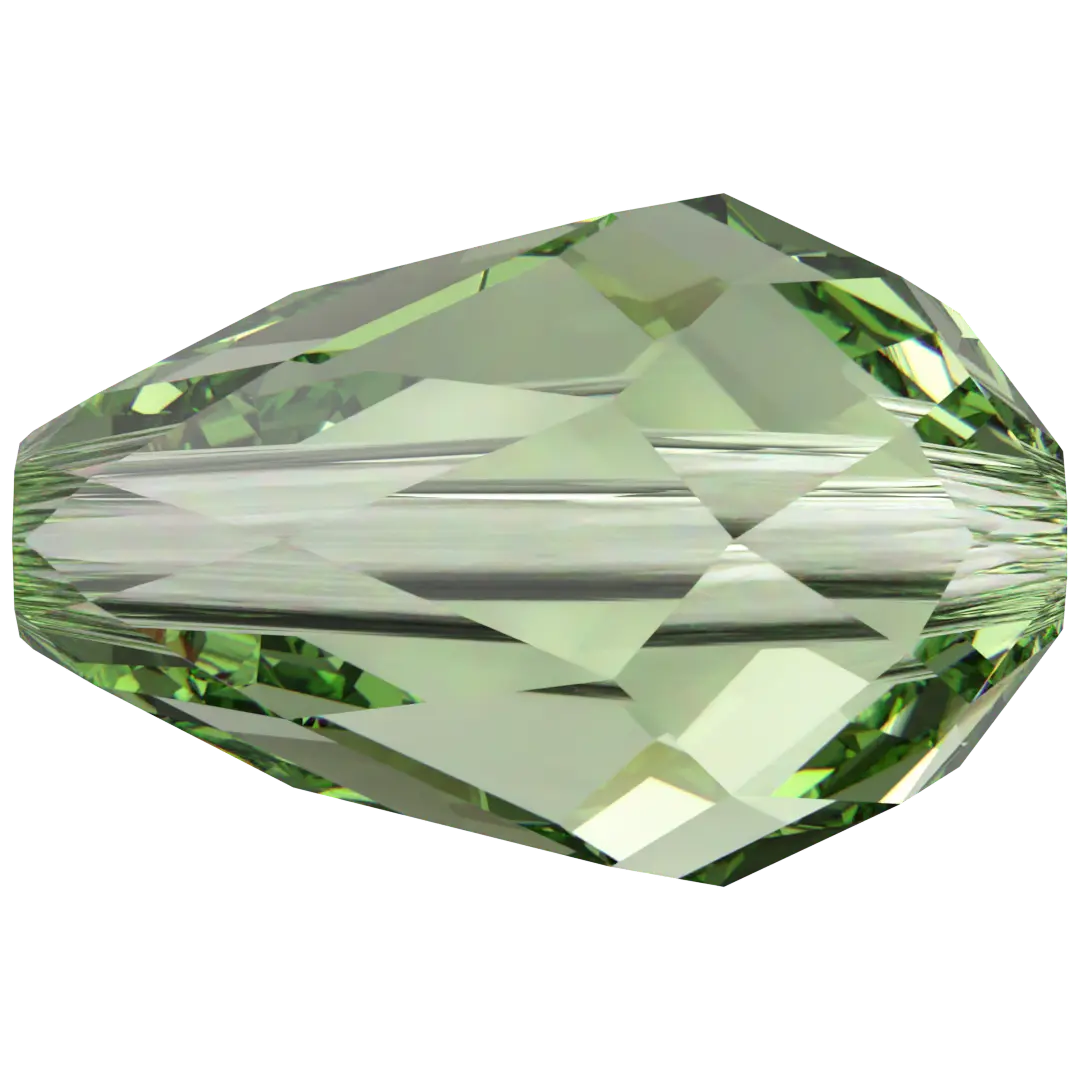 Swarovski Crystal Beads Drop (5500) Recreated Peridot - Bluestreak Crystals