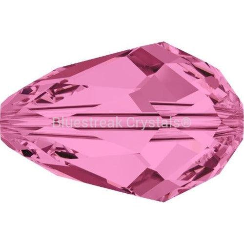 Swarovski Crystal Beads Drop (5500) Rose-Swarovski Crystal Beads-9mm - Pack of 5-Bluestreak Crystals