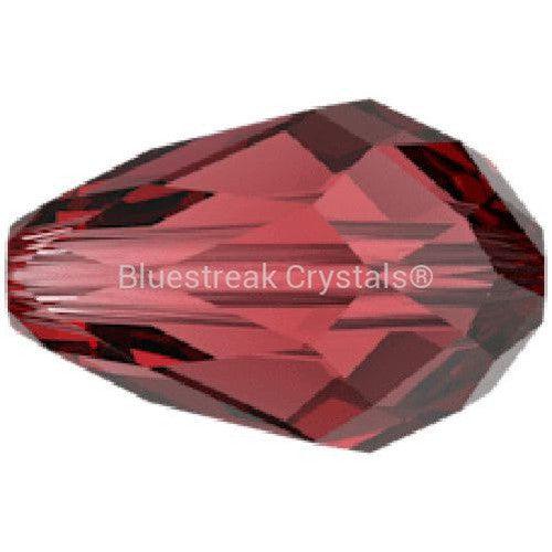 Swarovski Crystal Beads Drop (5500) Scarlet-Swarovski Crystal Beads-9mm - Pack of 5-Bluestreak Crystals