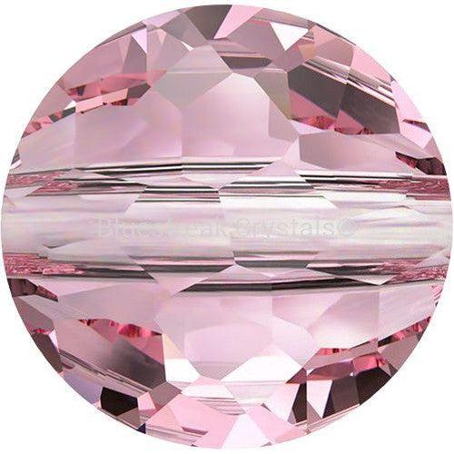 Swarovski Crystal Beads Fantasy Round (5034) Light Rose-Swarovski Crystal Beads-6mm - Pack of 4-Bluestreak Crystals