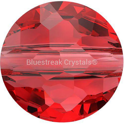 Swarovski Crystal Beads Fantasy Round (5034) Light Siam-Swarovski Crystal Beads-6mm - Pack of 4-Bluestreak Crystals