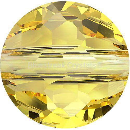 Swarovski Crystal Beads Fantasy Round (5034) Light Topaz-Swarovski Crystal Beads-6mm - Pack of 4-Bluestreak Crystals