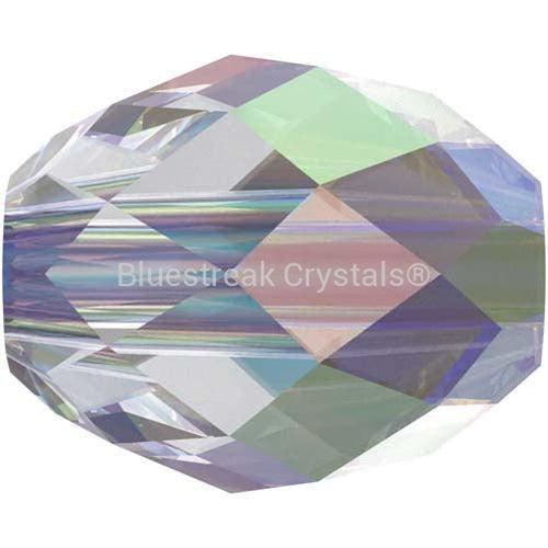 Swarovski Crystal Beads Olive Briolette (5044) Crystal AB-Swarovski Crystal Beads-5x4mm - Pack of 4-Bluestreak Crystals