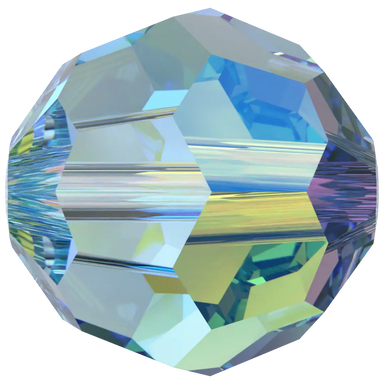 Swarovski Crystal Beads Round (5000) Aquamarine Shimmer - Bluestreak Crystals