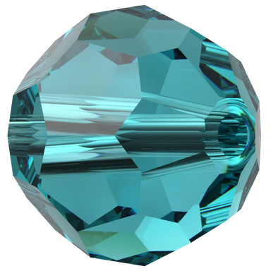 Swarovski Crystal Beads Round (5000) Blue Zircon - Bluestreak Crystals