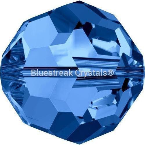 Swarovski Crystal Beads Round (5000) Capri Blue-Swarovski Crystal Beads-4mm - Pack of 25-Bluestreak Crystals