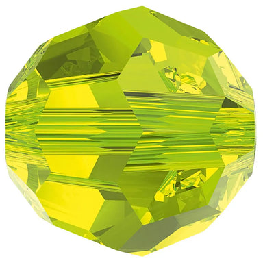 Swarovski Crystal Beads Round (5000) Citrus Green - Bluestreak Crystals