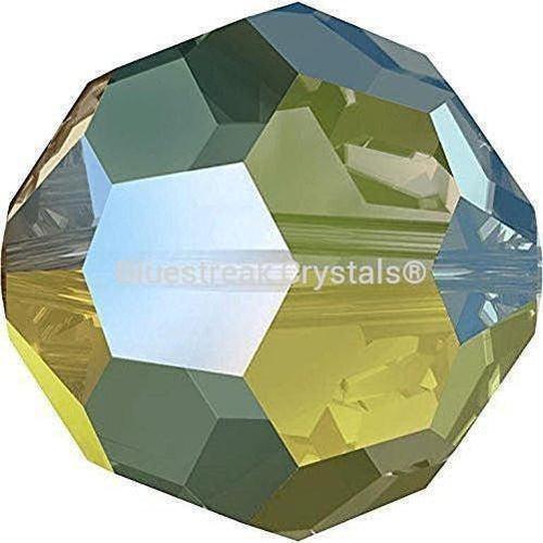 Swarovski Crystal Beads Round (5000) Crystal Iridescent Green-Swarovski Crystal Beads-3mm - Pack of 25-Bluestreak Crystals