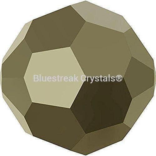 Swarovski Crystal Beads Round (5000) Crystal Metallic Light Gold 2X-Swarovski Crystal Beads-4mm - Pack of 25-Bluestreak Crystals