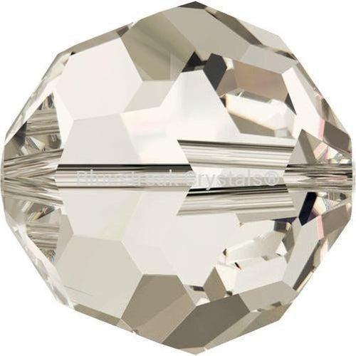 Swarovski Crystal Beads Round (5000) Crystal Silver Shade-Swarovski Crystal Beads-2mm - Pack of 25-Bluestreak Crystals