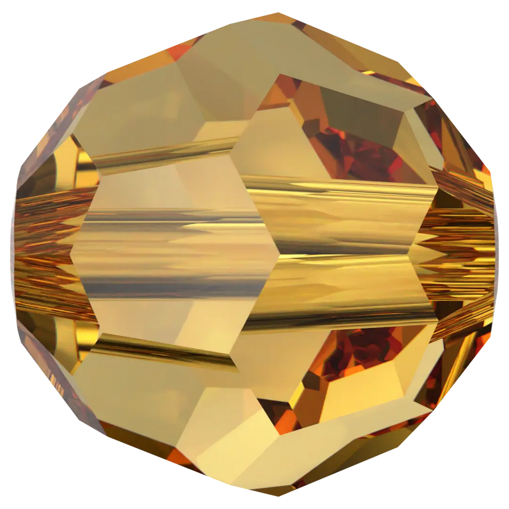 Swarovski Crystal Beads Round Golden Topaz