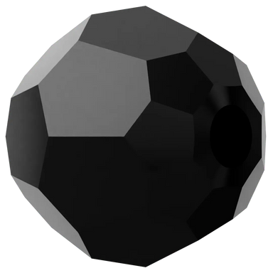 Swarovski Crystal Beads Round (5000) Jet - Bluestreak Crystals