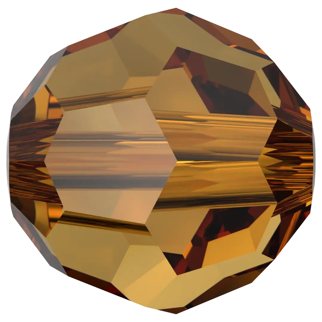Swarovski Crystal Beads Round Light Amber